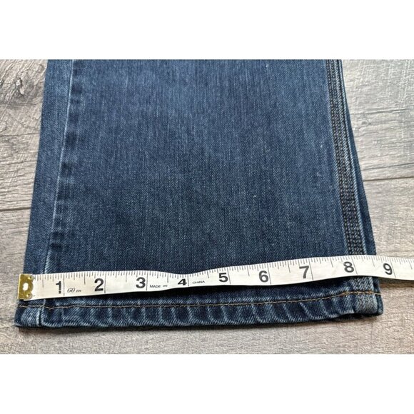 Carhartt Jeans Mens 40 Blue Denim Straight Fit Relaxed Work Pants 40x30 - Picture 9 of 11